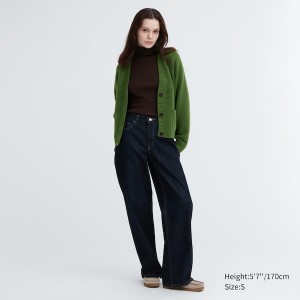 Cardigan Uniqlo Souffle Yarn Corta Femme Vert | 1065-SYPIG