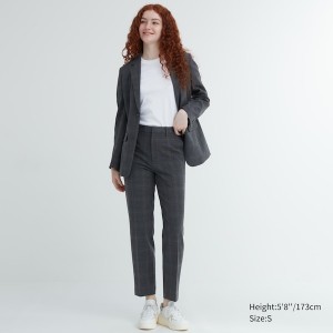 Pantalon Uniqlo Smart Ankle Femme Grise Foncé | 8257-RGMCU