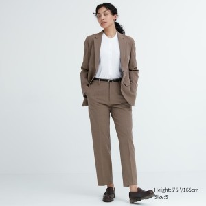 Pantalon Uniqlo Smart Ankle Femme Marron | 1406-MEIQH