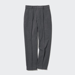 Pantalon Uniqlo Smart Brushed Ankle Femme Grise Foncé | 0649-RZSEA