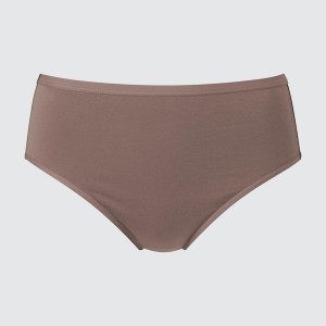 Slips Uniqlo Plain High-Rise Femme Marron | 6705-OYRGW